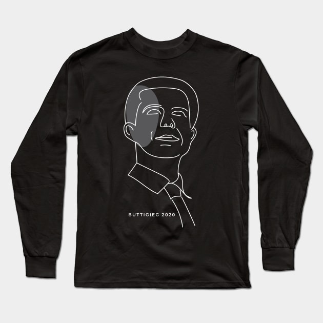 Pete Buttigieg 2020, hand drawn illustration. Pete for America in this presidential race. Long Sleeve T-Shirt by YourGoods